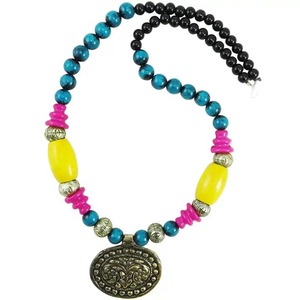 Vintage <b>Boho</b> Wholesale Latest Fashion Jewelry Resin Handmade Customized Stained Women's <b>Necklace</b> Simple Model Valentine's Day - Product Image 4