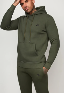 Conjunto de Sudadera con Capucha y Pantalones Deportivos Verde Oliva para Hombre, de Alta Calidad y Elegante, con Tela Suave y Máxima Comodidad, por Ako - Product Image 2