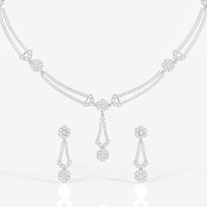 Collier en or 18 carats avec diamant de laboratoire de luxe de Vienne pour les occasions de mariage - Product Image 5