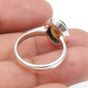 Stylish Bohemian <b>Rings</b> 925 Sterling Silver Birthstone <b>Rings</b> Original Black Opal Gemstone Hand <b>Crafted</b> Bezel Set Fine <b>Rings</b> OEM - Product Image 4