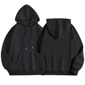 Sudadera cálida de invierno en blanco con logotipo personalizado, Sudadera con capucha informal de gran tamaño con forro polar de algodón informal para mujer con bolsillo - Product Image 2