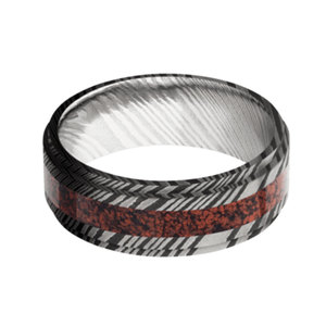 Best Selling Handmade Damascus Steel Ring for Men 8mm Wide High Quality Custom Stainless Steel Jewelry New Arrival - Product Image 3