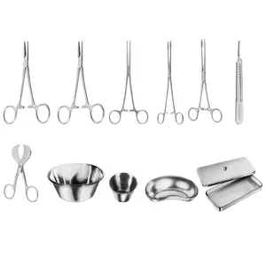 Kit de cirurgia cirúrgica de 21 itens para entrega de instrumentos cirúrgicos de obstetrícia aprovados pela ISO CE por atacado em aço inoxidável