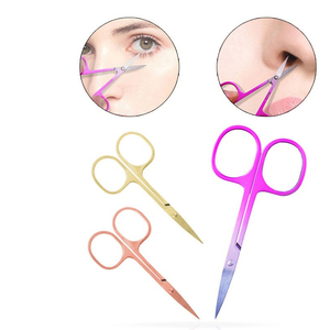 Ciseaux pour poils de nez à pointe pointue, tête incurvée, dissolvant de cuticules, ciseaux à sourcils en acier inoxydable par INSTRUMENT innovant - Product Image 1