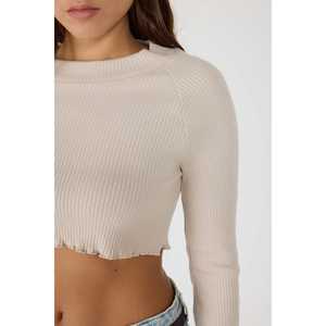 Top Corto de Punto Acanalado con Cuello Redondo - Product Image 4