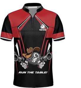 Maillot de billard personnalisé grande taille pour hommes, imprimé par sublimation, séchage rapide et respirant, pour joueurs de snooker et de pool - Product Image 5