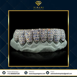 VVS Moissanite diamant clouté or argent dents Grillz Micro réglage bijoux pour les acheteurs en vrac prix fiable - Product Image 6
