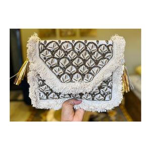 Indian Boho Designer Handmade Women's Canvas Messenger Bag Fashionable Shoulder <b>Clutch</b> for Evening Shopping Parties Wholesale - Product Image 5