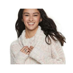 Maglione a Collo Alto Bianco Casual da Donna American Rag, Taglia XS, Stile Coreano con Logo 3D sul Davanti per l'Inverno - Product Image 2