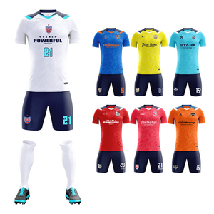 Camiseta de fútbol de cuerpo completo de manga corta Unisex profesional con logotipo de número Ropa de entrenamiento de partido unisex personalizada - Product Image 1