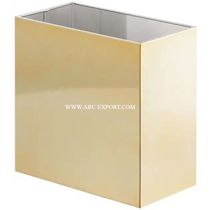 Poubelle propre en métal doré mat pour la maison La plus haute qualité La meilleure vente de forme ronde au look unique Poubelle de l'Indien - Product Image 4