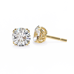 Boucles d'oreilles uniques en or 18 carats avec diamant de laboratoire pour fiançailles - Product Image 2