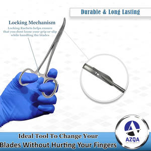 105x Surgical Blade Cutting <b>Tool</b> Kit with Zipper Case Craft Hobby <b>Dermaplaning</b> Laboratory Use - Product Image 5