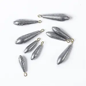 Lead Material Torpedo Sinkers One-piece Hanging Ring seasonal Scale SWIVEL Ocean Beach Fishing For Bank Fishing Worm Weights