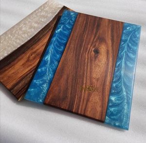 Tabla de cortar de resina y madera multicolor, herramienta versátil para cortar, rebanar, servir aperitivos y presentar alimentos. - Product Image 6