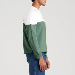 เสื้อสเวตเชิ้ตคอกลมแบบโอเวอร์ไซส์ ผ้าฝ้าย 100% น้ำหนัก 350 แกรม สำหรับผู้ชายและผู้หญิง ปักลาย  แบบไม่มีลาย  ขายส่ง - Product Image 2