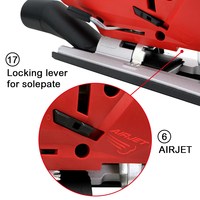 Scie sauteuse de précision professionnelle certifiée GS/CE, 800W, 230V, électrique, à moteur à balais, vitesse variable, course de 25mm, pour le travail du bois et le bricolage
