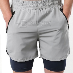 Pantalones Cortos Deportivos para Hombre, Uso en Exteriores, Precio al por Mayor, Logotipo Personalizado, Talla Grande, Ligeros, Hechos en Pakistán - Product Image 5