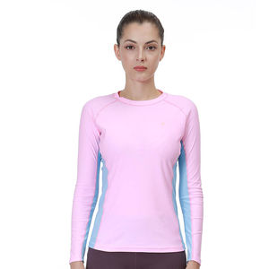High Quality New Arrival Best Design 2026 <b>Women</b> <b>Rash</b> <b>Guard</b> Chlorine Resistant Quick Dry Spandex/Polyester Long Sleeve Swim Shirt - Product Image 2