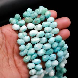 Perles Briolette Goutte d'Eau Facettées Noires AAA+ 100% Pierre Naturelle Certifiées par un Certificat Tierce Partie 3-3.8mm pour Fabrication de Bijoux DIY Rajasthan - Product Image 3