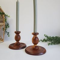 Bougeoir en bois Style scandinave fait à la main décoration de la maison cadeau de pendaison de crémaillère style nordique du milieu du siècle bocaux à bougies uniques