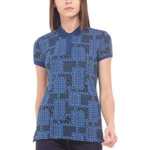 Polo imprimé pour femme de haute qualité en coton doux, style urbain - Product Image 1