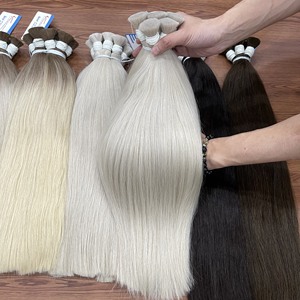 Vente en gros chaude tendance blonde couleur droite vietnamienne brute cuticule alignée cheveux en vrac 100% Vietnam extensions de cheveux humains - Product Image 2