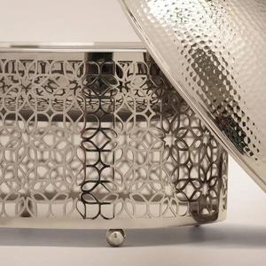 Casserole en acier inoxydable avec support de casserole au design laser plaqué or, chauffe-plats poli Ramadan - Product Image 4