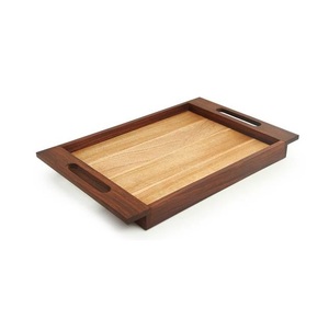 Plateau de service en bois aspect admirable Eco Friendly Wedding Party Tabletop Decorating Dinnerware Food Servant Plateaux en bois - Product Image 6