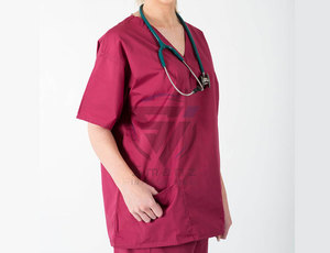 Hauts de Blouses Médicales en Toile de Coton à Manches Courtes, Détection d'Aiguilles, Fusion Sans Couture, Grandes Tailles, Unisexe, Uniformes d'Infirmière pour Hôpital - Vente en Gros - Product Image 6