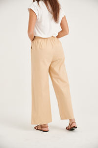 กางเกงขากว้างสำหรับผู้หญิงใส่ได้ทั้งชายและหญิงกางเกงทรงหลวมผ้าฝ้ายผ้าลินินยืดหยุ่นช่วงกลางฤดูร้อนระบายอากาศได้ดีฤดูใบไม้ผลิ - Product Image 5