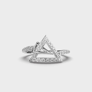 Luxury Rose Gold Geometric Triangle Diamond <b>Ring</b> for Women 925 Sterling Silver <b>CZ</b> Engagement <b>Ring</b> Minimalist Fashion Jewelry - Product Image 4