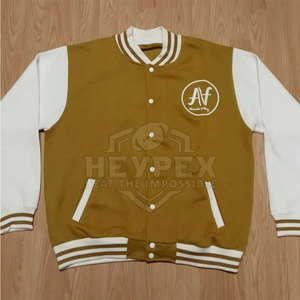 Chaqueta Varsity con Capucha y Diseño Personalizado para Hombre, Servicio OEM, Cuello Alto, Resistente al Viento y Transpirable, para Escuela Secundaria - Product Image 1