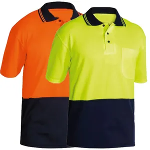 T-Shirt con Logo personalizzato a manica corta a manica corta con Logo Hi Vis maglietta di sicurezza traspirante e resistente