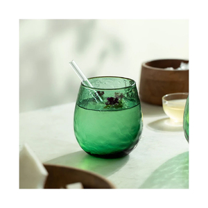 Décoration de maison belle bouche coup vert émeraude en verre disponible au prix de gros - Product Image 4