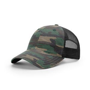 Custom Snapback Deportes al aire libre Caza Gorra Parche de cuero Logo Mesh Duck Camo Trucker Hat - Product Image 1