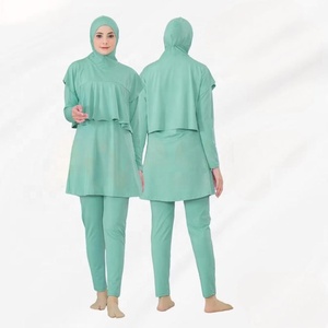 Maillot de bain personnalisé à imprimé floral pour femmes musulmanes, tenue de sport islamique couvrante - Product Image 2