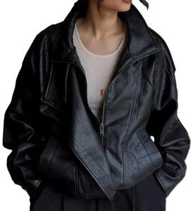 Fabricant de vestes en cuir multi-poches personnalisées, vestes élégantes pour femmes, design tendance, fermeture éclair, veste tendance - Product Image 3