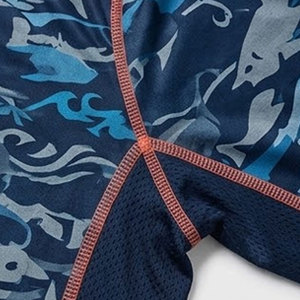 Camisa de Pesca de Dos Tonos para Hombre, Paneles Laterales en Contraste, Tejido Transpirable de Spandex/Poliéster, Personalización de Marca, Diseño Personalizado para Exteriores - Product Image 5