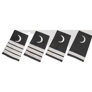 Épaulette OEM en tissu noir avec 4 barres d'or, style français, pour capitaine et équipage, à enfiler, vente en gros - Product Image 2