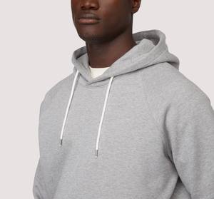 Sweat à capuche en molleton gris basique pour homme, manches longues, chaud pour l'hiver, streetwear, avec cordon de serrage, motif imprimé, 100% coton - Product Image 6