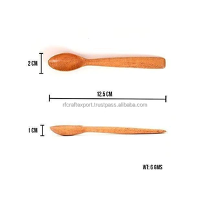 Ensemble de cuillères en bois de teck naturel RF Crafts Ustensiles de cuisine comprenant des spatules pour la cuisine et les mariages d'Inde - Product Image 6