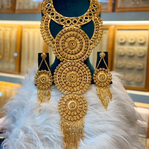 ชุดเครื่องประดับแฟชั่นชุบทอง24K สไตล์วินเทจดูไบสำหรับงานแต่งงานและงานเลี้ยง - Product Image 1