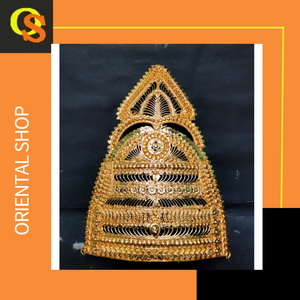 Couronne de vente en gros avec couronne faite à la main traditionnelle plaquée or 22CT à vendre par les exportateurs indiens - Product Image 4