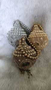 Bolso de Mano de Metal con Cuentas para Mujer, Cierre de Broche, Diseño Personalizado, Correa Individual, Forro de Seda, Ligero y Elegante para Fiestas - Product Image 6