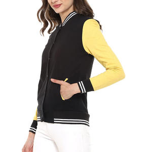 New Style Thermal Wool Women Varsity <b>Jacket</b> Custom Clothing Fashion Streetwear Crop Baseball Bomber HipHop <b>Jacket</b> Leather Sleeve - Product Image 4