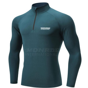 <b>Men</b> Half Zipper <b>Compression</b> <b>Shirt</b> Quick Dry Sportswear Gym Top Custom Logo <b>Men</b> <b>Compression</b> <b>Shirt</b> - Product Image 1