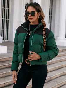 Chaqueta acolchada recortada para mujer/niñas chaquetas de manga larga para mujer/chaquetas transpirables de colores personalizados - Product Image 2