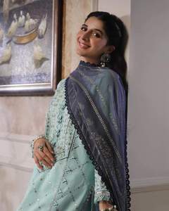 Vente en gros pakistanaise élégante dame Salwar Kameez magnifique coton Viscose soie robe de soirée prête à l'emploi modèle de fête formelle 2124 - Product Image 3