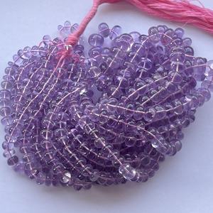 6mm 8mm 10mm Natural Brasil amatista piedra suave Rondelle cuentas hebras a precio de distribuidor al por mayor piedras semipreciosas a granel - Product Image 3